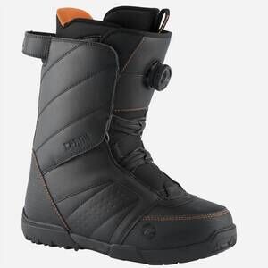 NEW ROSSIGNOL men's crank boa h4 snowboard boot in black/orange